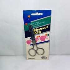 Vintage 1960s Kleencut Forged Steel Kids Scissor Blunt Tip 4” Made in USA