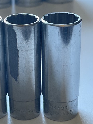 Snap On STMD 7/32"-9/16" USA 1/4" Drive 12 Point 9 Piece Deep Socket Set - Picture 6 of 21
