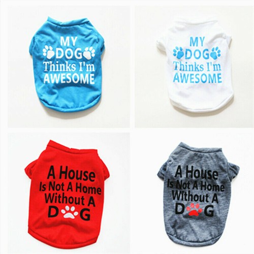 Summer Spring Various Pet Puppy Small Dog Cat Pet Clothes Vest T Shirt Appar . - Picture 9 of 47