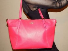 COACH 37216 PEBBLED LEATHER AVA ll TOTE SHOULDER BAG Pink Ruby RT 350