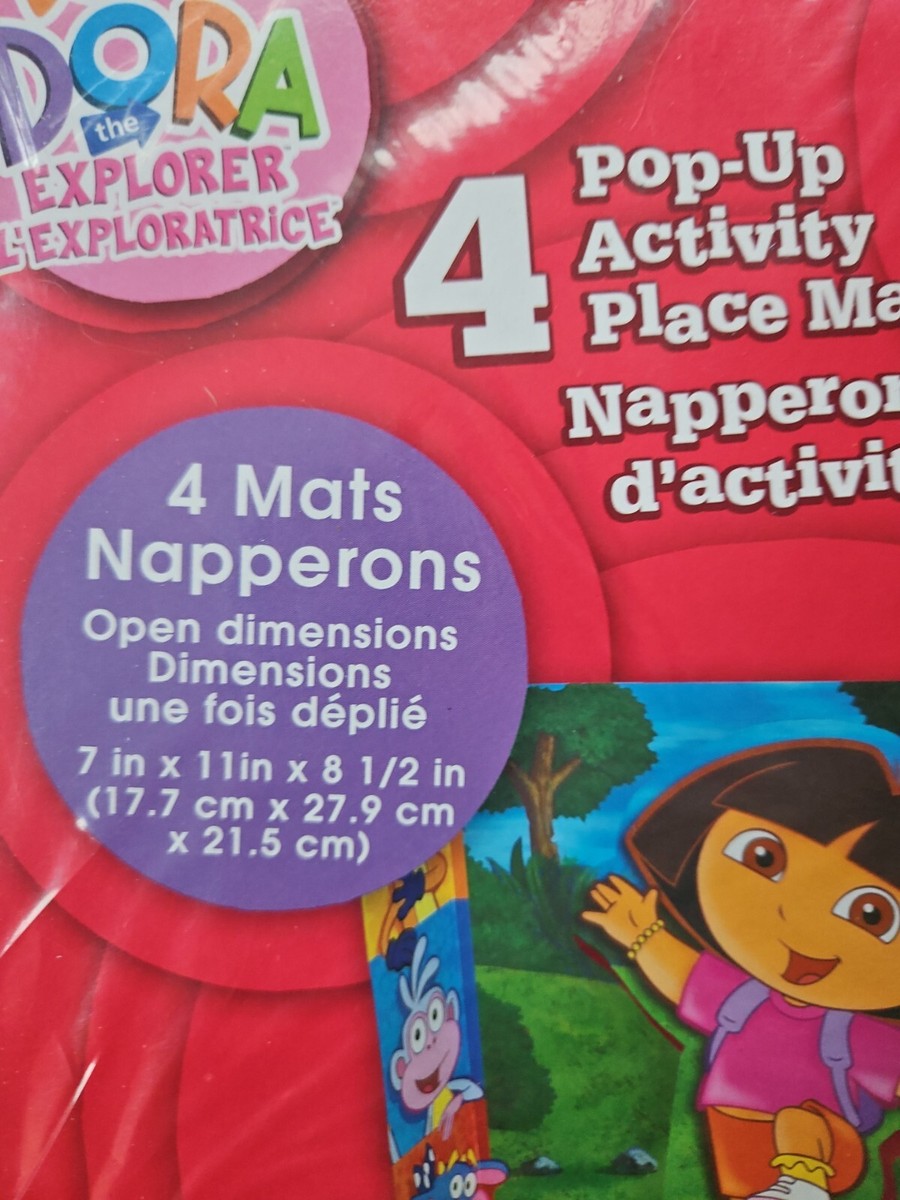8 Dora The Explorer Pop-up Activity Place Mats & 6 Diego Treat