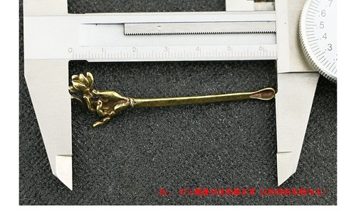 Estatuilla de flor de loto mano de Buda de latón macizo pequeña estatua adorno para el hogar - Imagen 7 de 13