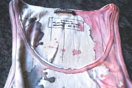 BALMAIN PARIS TOP DECARNIN ERA RUNWAY SS2011 RARE DESTROYED SIZE:38/40 - Picture 3 of 8