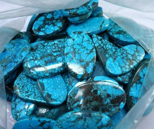 AAA 500 Ct Telaraña Natural Azul Arizona Turquesa Lote Piedras Preciosas Sueltas - Imagen 2 de 4