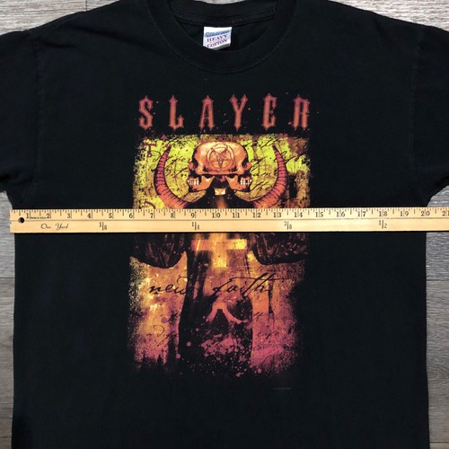 Camiseta SLAYER 2003 TOUR Metal Rock Band Negra Talla Mediana Estampado Gráfico De Colección - Imagen 9 de 11