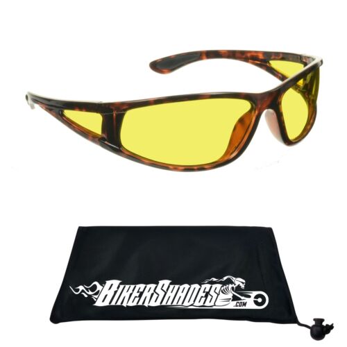Polarized Yellow Lens Sunglasses Night Time Vision Driving Glasses Motorcycle - Picture 33 of 62