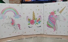 Something Unicorn - Stretched Canvas Arts - 3 pcs.