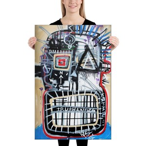 CANVAS-Street-Art-Graffiti-Print-of-Painting-Wall-Modern-Words-Abstract-SKULL-NY