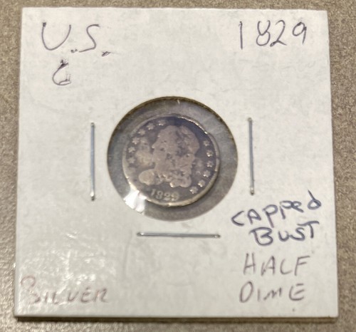 1829 Capped Bust Half Dime US 5 Cents - Picture 1 of 2