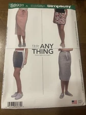 Simplicity Pattern S8931 Ms UP FOR ANYTHING (4) Styles of Knit Skirts Sz XXS-XXL