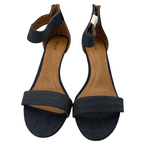 Style & Co. Women’s Paycee Denim Stacked Heel Dress Sandals, Size 10 Wide - Picture 2 of 9