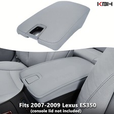 Fits 2007-2009 Lexus Es350 Center Console Lid Armrest Leather Cover Light Gray