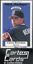 Chad Renfroe 1996 Signature Rookies Old Judge #28 Signatures Red Sox 3621/6000
