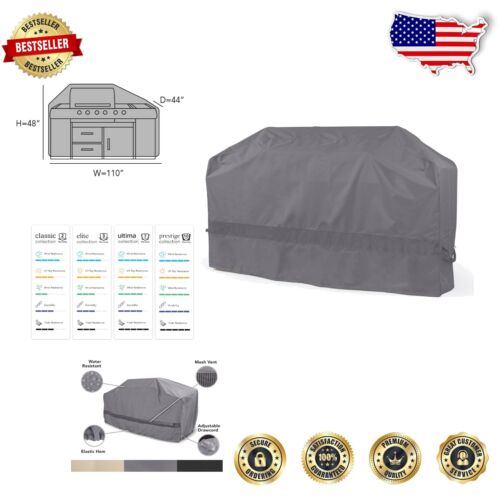 110-Inch Heavy Duty BBQ Grill Cover - Elite Polyester for All Seasons