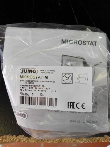 Jumo Microstat Thermostat / Temperatur Uhr 0-120 Celsius 608501/2572-818-21 - Bild 2 von 2