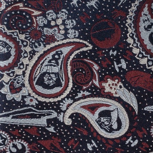 Vader Paisley Navy Multi Men's Tie - Picture 4 of 5