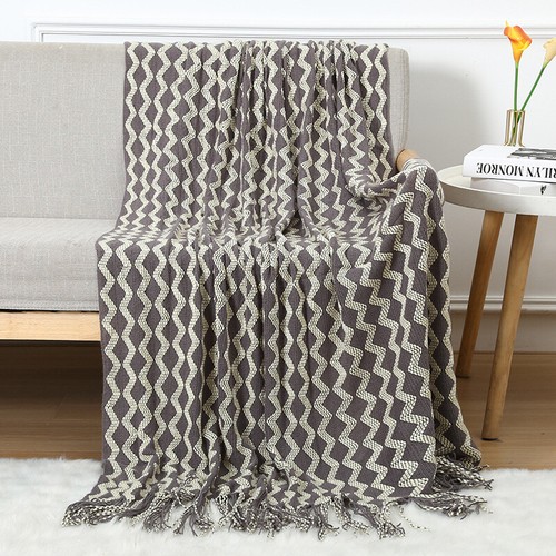 Manta de sofá estilo bohemio manta de ocio manta de dormitorio tejida - Imagen 3 de 33