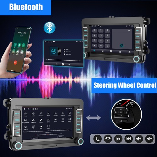 For VW GOLF MK5 Jetta 7" CarPlay Car Stereo Radio Android13 GPS 2+64G Head Unit - Picture 12 of 17