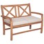walker edison furniture company azwxblsbr outdoor love seat, set of 2, brown