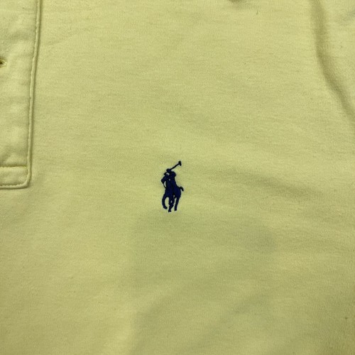 Camisa Polo Ralph Lauren De Colección Años 90 Para Hombres Pequeña Amarilla Pony Informal Manga Corta - Imagen 3 de 6