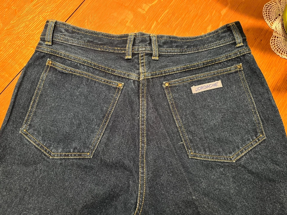 JEANS RECTOS DE TALLE ALTO JORDACHE HORSEHEAD VINTAGE DE LOS AÑOS 80 32 X 34 ¡MUY BONITOS! Foto 3 de 4