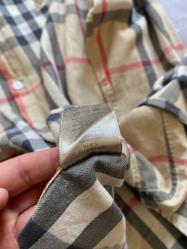 Rare Burberry London Shirt Long Sleeve Button Up Nova Check Size M - Picture 15 of 17