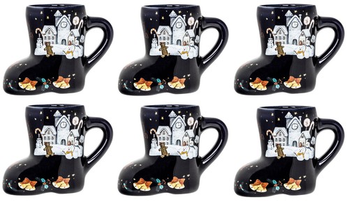 Glühweintassen Glühweinbecher Kinderpunschbecher Weihnachtstassen / Stiefelform - Bild 12 von 16