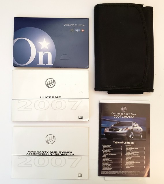 2007 Buick Lucerne Sedan Owner Manual User Guide Set CX CXL CXS 3.8L 4
