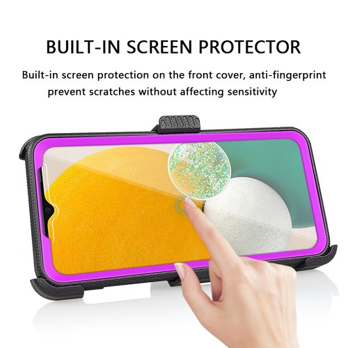 Funda de teléfono híbrida a prueba de golpes con soporte clip para cinturón para Samsung Galaxy A13 5G - Imagen 21 de 25