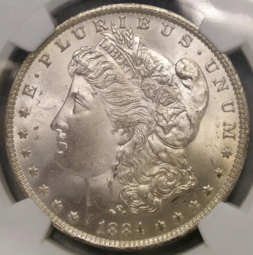 1884 O MORGAN SILVER DOLLAR AMAZING GORGEOUS PQ GEM++ RARE REV CLASHED NGC MS 67