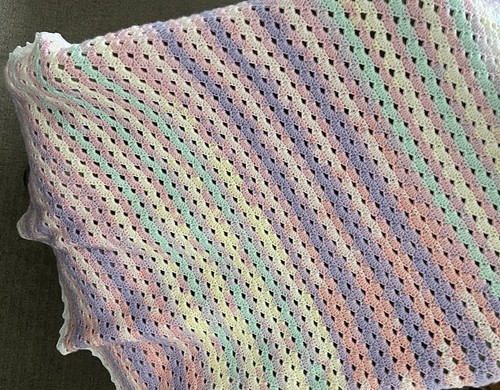 Handmade Crochet Multicolor Baby Blanket. - Picture 6 of 6