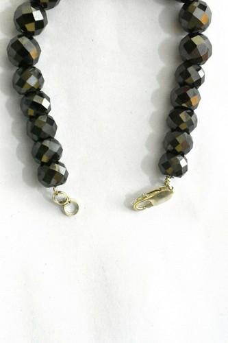Black Diamond Bracelet 8 Inch faceted Beads-8 mm igl Certified AAA Awesome shine - Picture 4 of 5