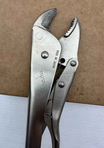 Craftsman Vise Grip Locking Pliers 9" Curved Jaw #45961 USA *Modified Cutter* - Picture 8 of 9