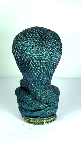 4" LEKLAI MINERAL WAN HERBAL POWDER LP TUAD COBRA STATUE  FETISH THAI AMULET - Picture 3 of 14