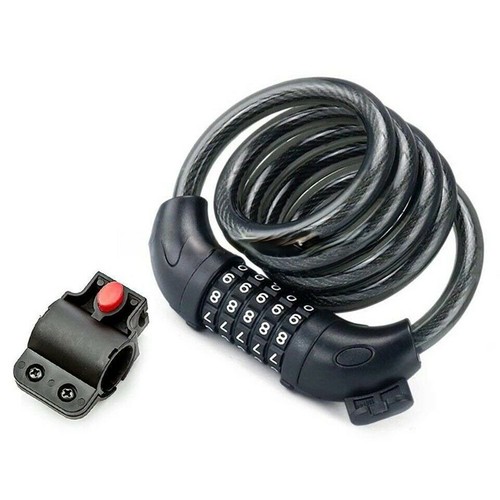 1.2M Black/Blue/Orange Bicycle Lock 5Digit Combination Security steel Cable Lock - Picture 10 of 15