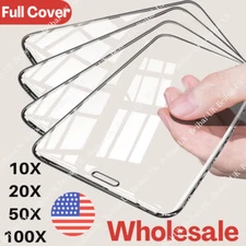 Wholesale Lot For iPhone 12 11 Pro Tempered Glass Full Coverage Screen Protector