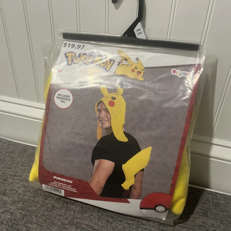 Kit de accesorios de disfraz de Pikachu Pokémon para adultos de 14 años en adelante Foto 2 de 4