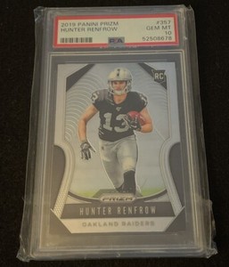 2019 Panini Prizm Hunter Renfrow Rookie RC #357 PSA 10 GEM MT