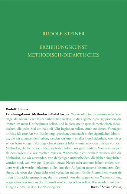 Thumbnail - Erziehungskunst. Methodisch-didaktisches Rudolf Steiner