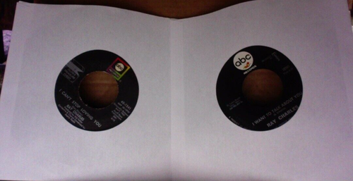 2 EX ABC 45 rpm RAY CHARLES I can't stop loving you & I want to talk about you - Picture 2 of 11