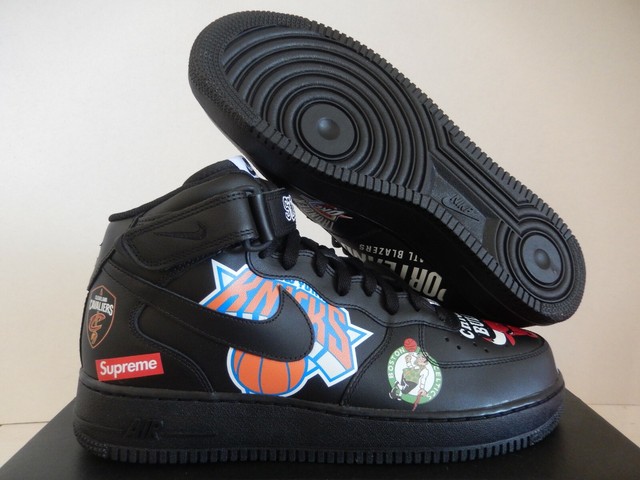 supreme x nba x nike air force 1 mid black