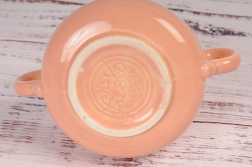 Fiestaware Sugar / Creamer Tray Set, Apricot Retired 1998 - Picture 8 of 11
