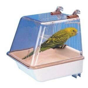 Baoblaze Small Birds Budgies Cockatiels Bath with Universal Clips Green//White White