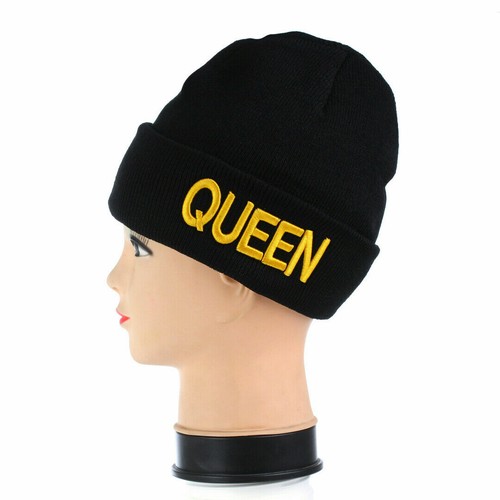 KING QUEEN Winter Warm Skullies Beanies Knit Bonnet Hat Men Women Ski Sports Cap - Picture 12 of 13