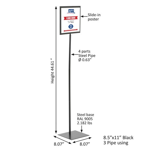 Soporte para letreros de pie - Póster de menú de doble cara 8,5x11 - 11x14 pulgadas - Imagen 4 de 47