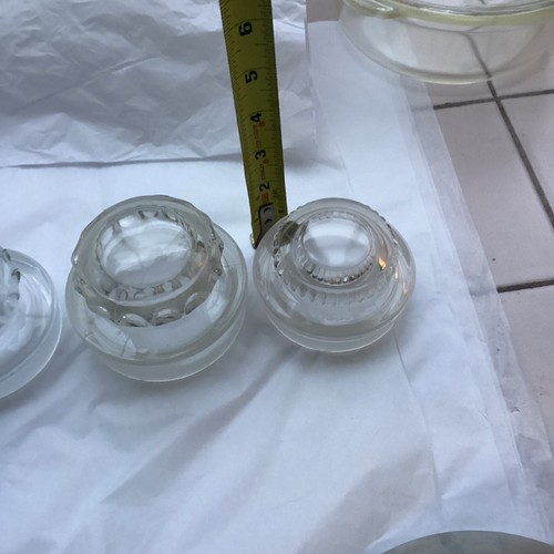Antique Glass Apothecary/Candy Jar Lid Only/Replacement Sunburst Design Lot of 5 - Picture 20 of 24
