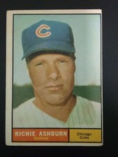 1961 Topps Baseball Richie Ashburn Chicago Cubs #88 **FREE SHIPPING** 🔥🔥