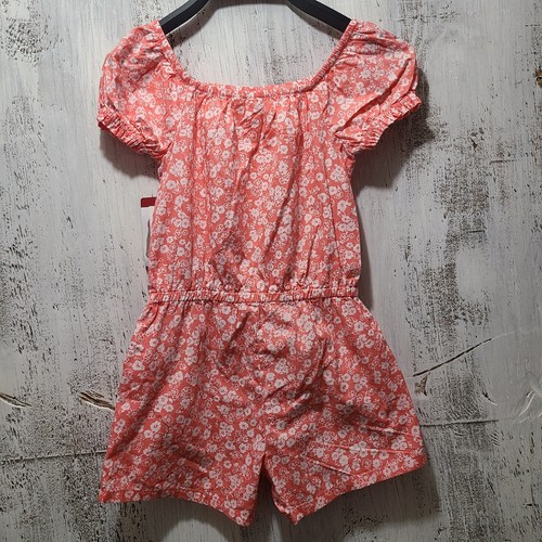 GAP Girl's Soft Chambray Short Puff Sleeve One Piece Romper NWT - Picture 2 of 3