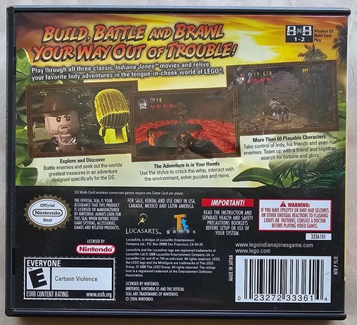 Lego Indiana Jones The Original Adventure (Nintendo DS, 2008) CIB, Complete - Picture 5 of 5
