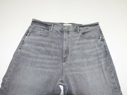 LOFT Womens 90s High Rise Straight Jeans Size 10 / 30 Tall NWT Gray Ankle Length - Picture 5 of 10